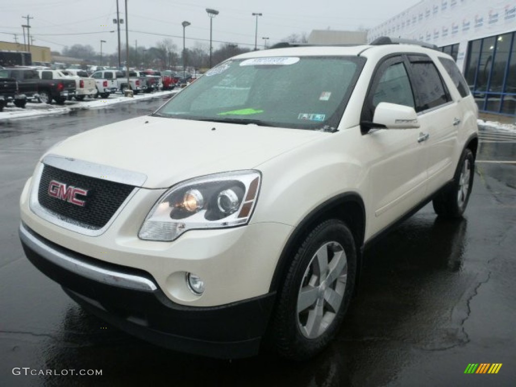White Diamond Tintcoat 2011 GMC Acadia SLT AWD Exterior Photo #76491870