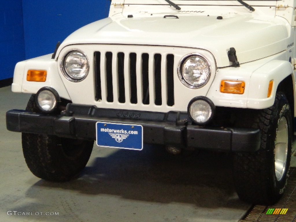 2000 Wrangler Sahara 4x4 - Stone White / Camel photo #3