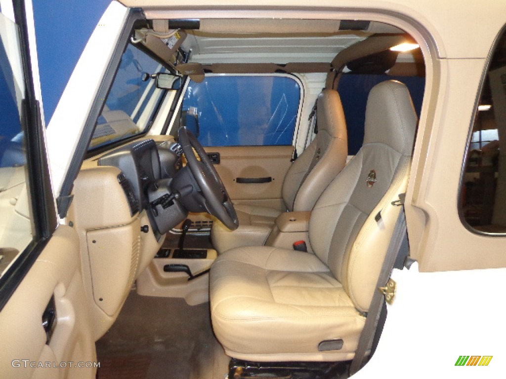 2000 Wrangler Sahara 4x4 - Stone White / Camel photo #12