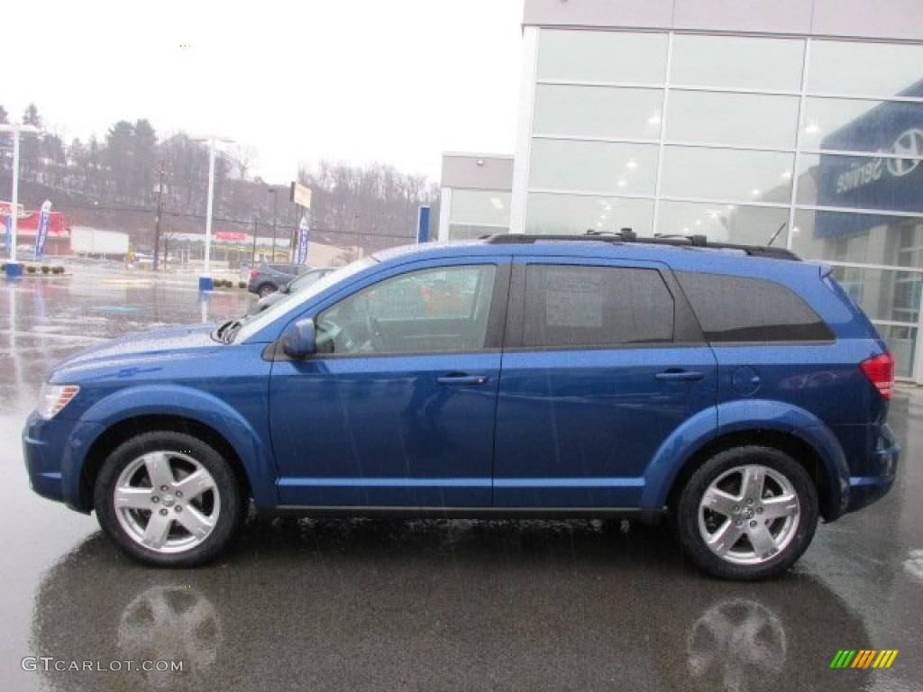 2009 Journey SXT - Deep Water Blue Pearl / Dark Slate Gray/Light Graystone photo #2