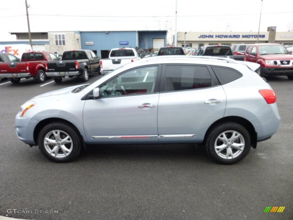 2011 Rogue SV AWD - Frosted Steel Metallic / Gray photo #8
