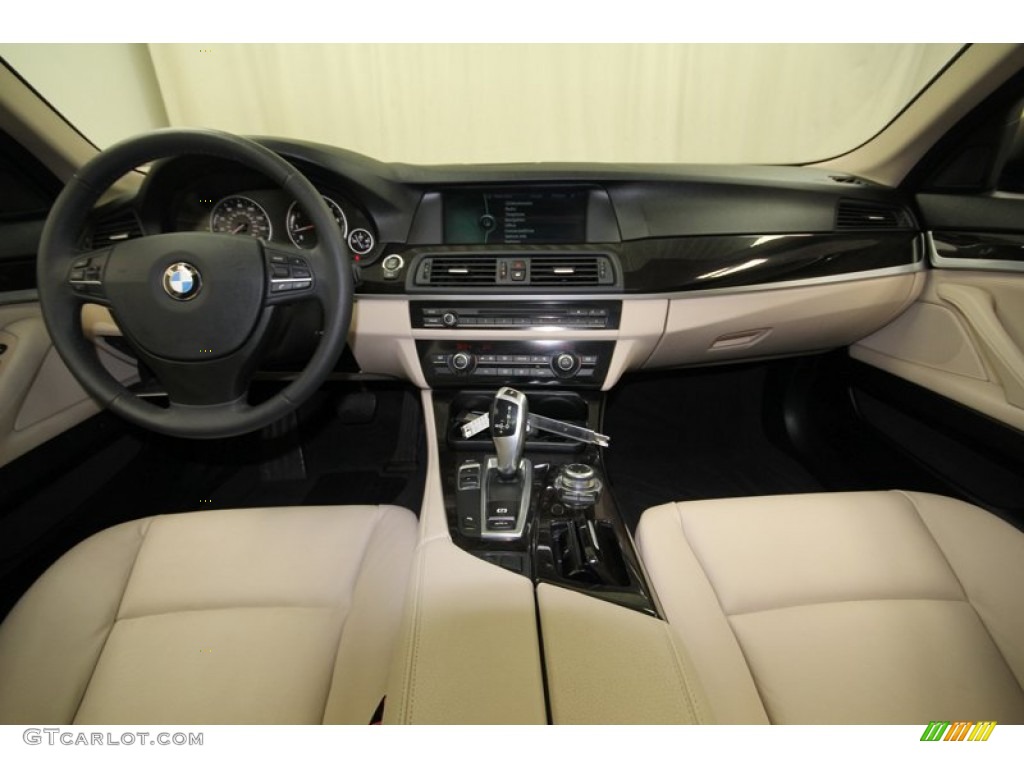 2012 BMW 5 Series 528i Sedan Venetian Beige Dashboard Photo #76496325