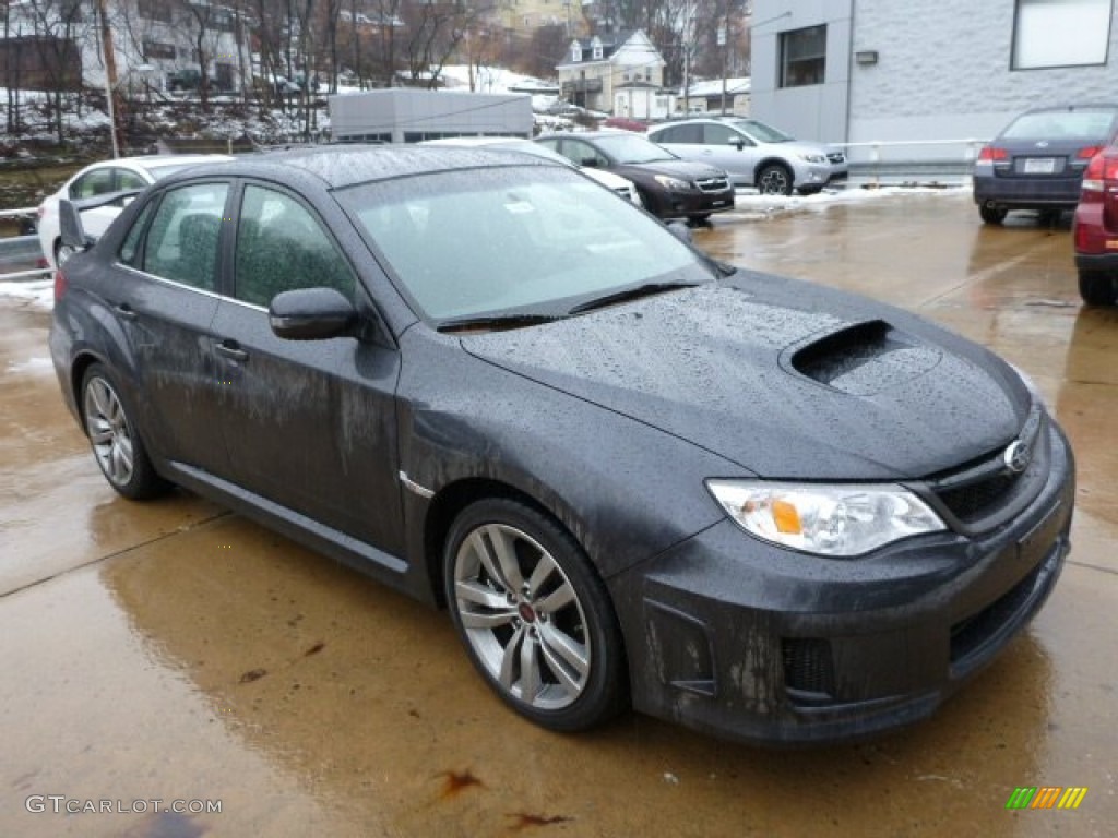 2013 Impreza WRX STi 4 Door - Dark Gray Metallic / STi Black Alcantara/Carbon Black photo #6