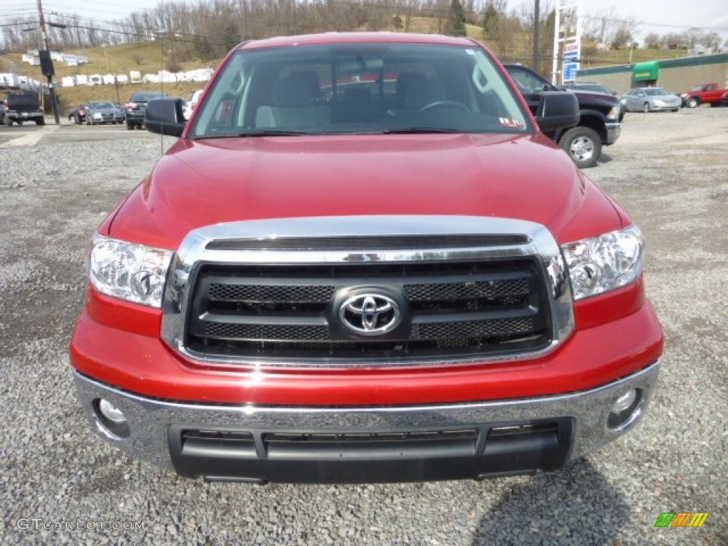 2011 Tundra Double Cab 4x4 - Barcelona Red Metallic / Graphite Gray photo #2