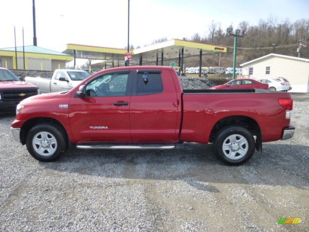 2011 Tundra Double Cab 4x4 - Barcelona Red Metallic / Graphite Gray photo #4