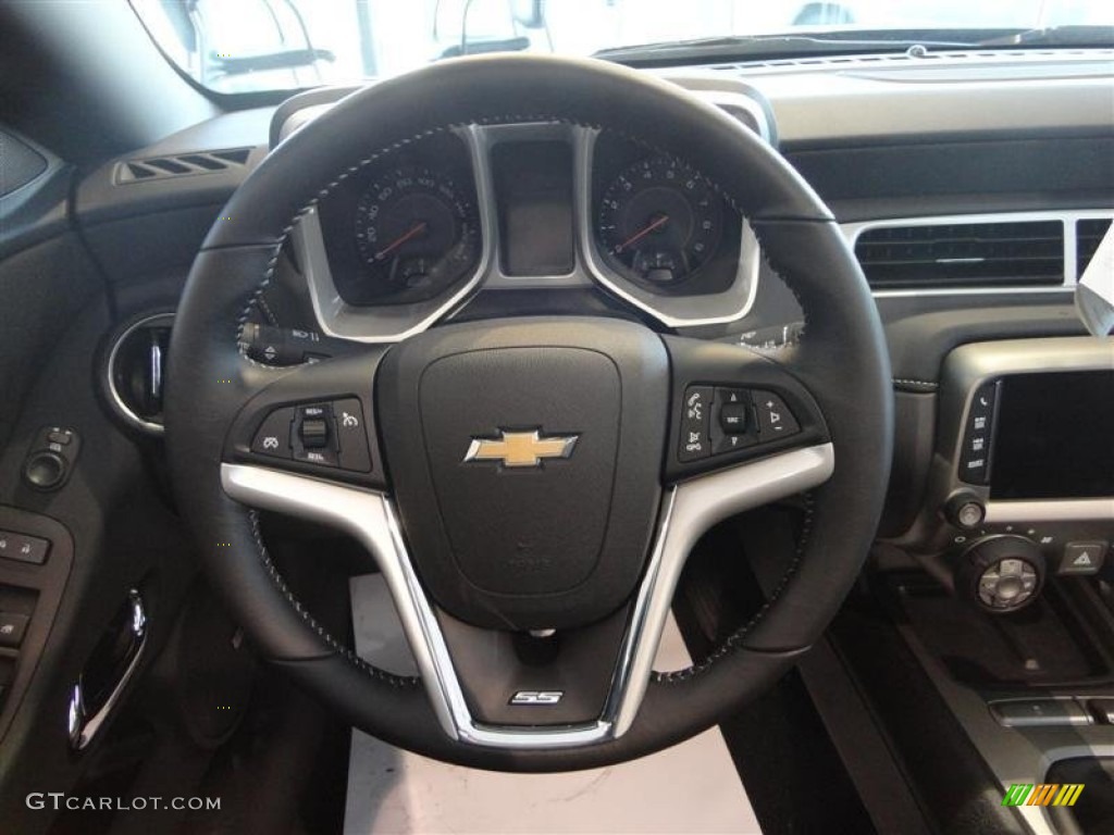 2013 Chevrolet Camaro SS/RS Convertible Black Steering Wheel Photo #76503302