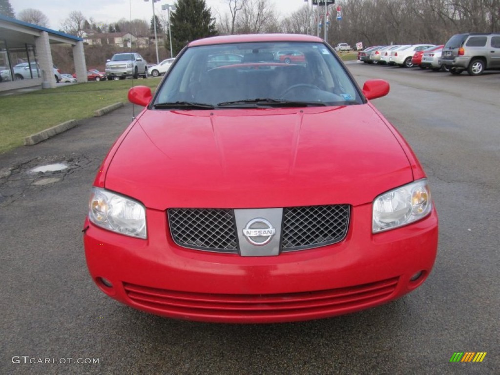 2005 Sentra 1.8 S Special Edition - Inferno Red / Charcoal photo #9