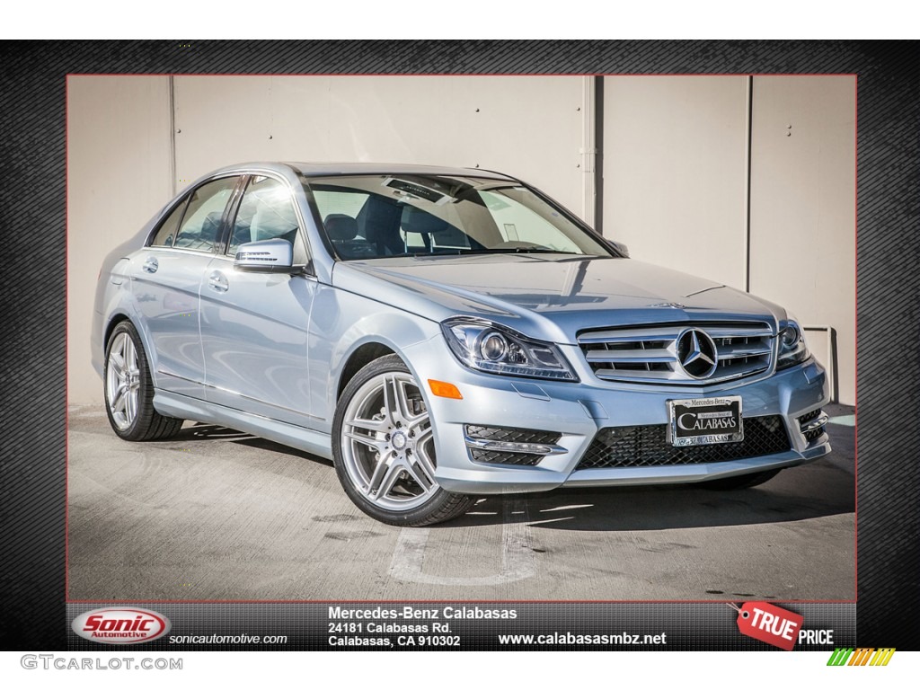 2013 C 250 Sport - Diamond Silver Metallic / Ash/Black photo #1