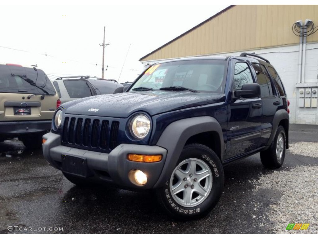 2004 Liberty Sport 4x4 - Patriot Blue Pearl / Dark Slate Gray photo #3