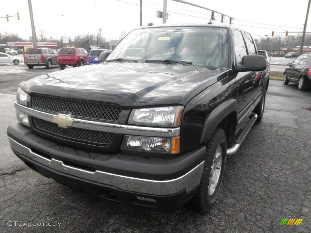 2005 Silverado 1500 LT Crew Cab 4x4 - Black / Dark Charcoal photo #3