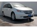 2013 White Diamond Pearl Honda Odyssey Touring Elite  photo #1