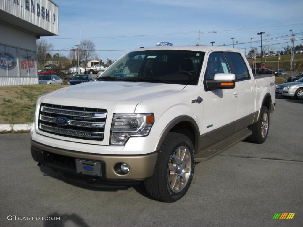 White Platinum Metallic Tri-Coat 2013 Ford F150 King Ranch SuperCrew 4x4 Exterior Photo #76510153