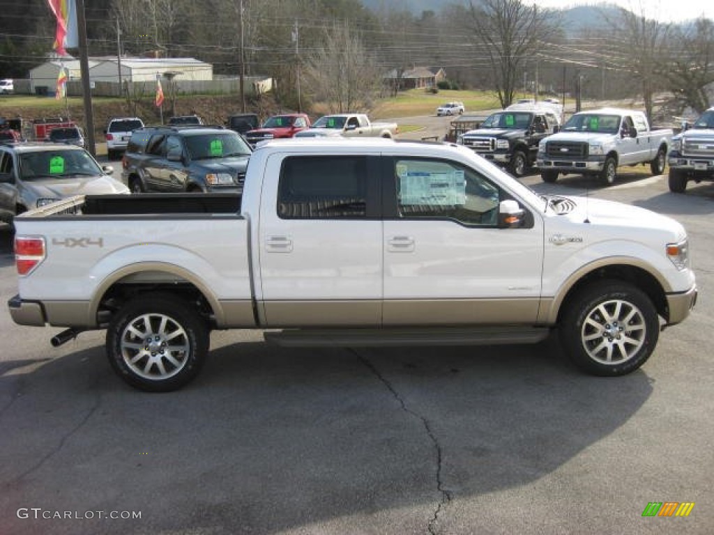White Platinum Metallic Tri-Coat 2013 Ford F150 King Ranch SuperCrew 4x4 Exterior Photo #76510211