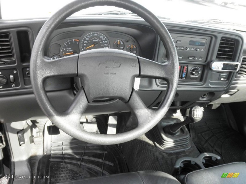2003 Chevrolet Silverado 1500 Regular Cab Dark Charcoal Steering Wheel Photo #76510313