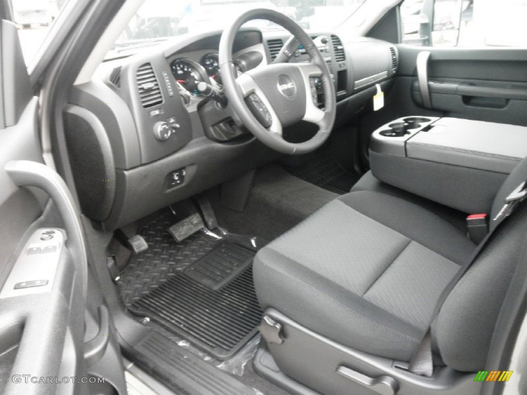 Ebony Interior 2013 GMC Sierra 2500HD SLE Regular Cab 4x4 Photo #76512670