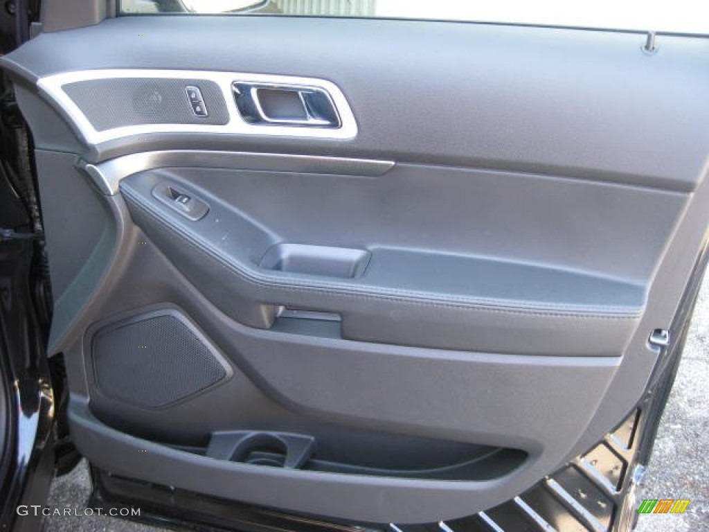 2013 Ford Explorer Sport 4WD Charcoal Black Door Panel Photo #76513076
