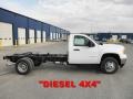 Summit White - Sierra 3500HD Regular Cab 4x4 Chassis Photo No. 1