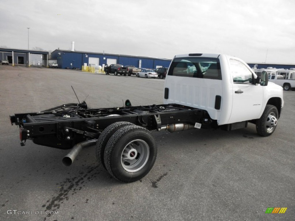 Summit White 2013 GMC Sierra 3500HD Regular Cab 4x4 Chassis Exterior Photo #76513526