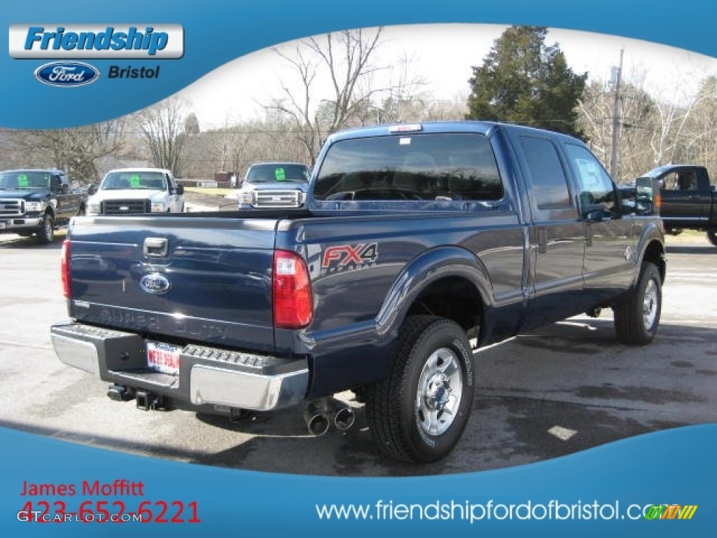 2013 F250 Super Duty XLT Crew Cab 4x4 - Blue Jeans Metallic / Steel photo #6