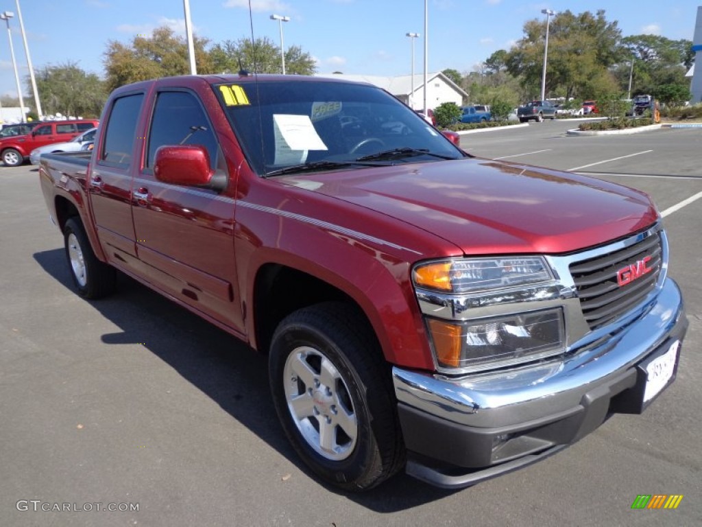Merlot Jewel Red Metallic 2011 GMC Canyon SLE Crew Cab Exterior Photo #76514048