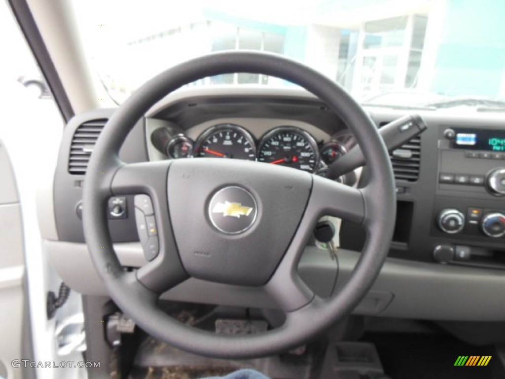 2013 Chevrolet Silverado 3500HD WT Regular Cab 4x4 Chassis Dark Titanium Steering Wheel Photo #76515464