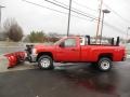 Victory Red 2013 Chevrolet Silverado 3500HD WT Regular Cab 4x4 Plow Truck