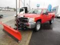 2013 Victory Red Chevrolet Silverado 3500HD WT Regular Cab 4x4 Plow Truck  photo #2