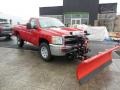 2013 Victory Red Chevrolet Silverado 3500HD WT Regular Cab 4x4 Plow Truck  photo #4