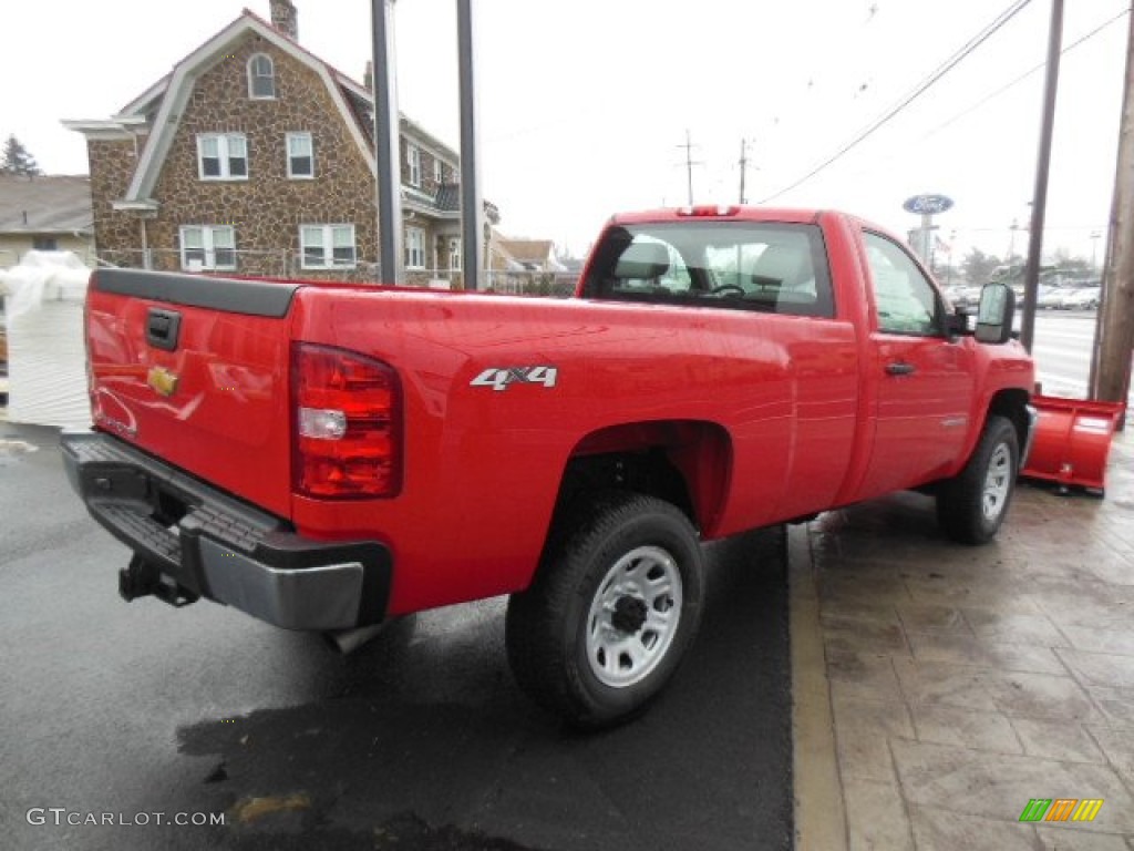 Victory Red 2013 Chevrolet Silverado 3500HD WT Regular Cab 4x4 Plow Truck Exterior Photo #76516022