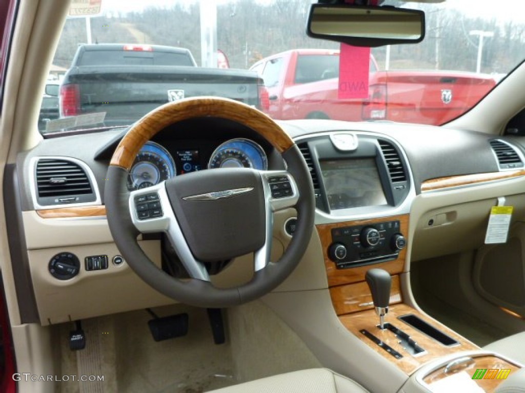 2013 Chrysler 300 C AWD Dark Frost Beige/Light Frost Beige Dashboard Photo #76516338