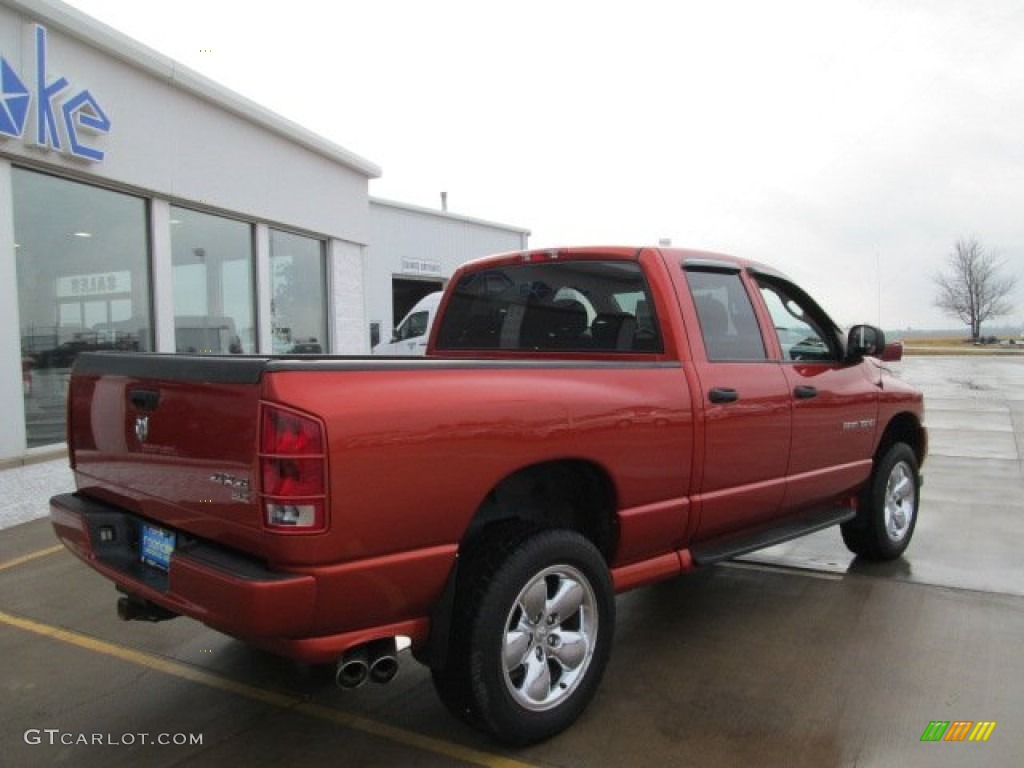 2005 Ram 1500 SLT Daytona Quad Cab 4x4 - Go ManGo! / Dark Slate Gray photo #4