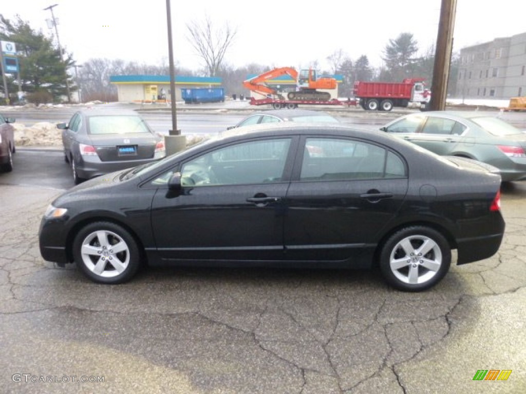 2010 Civic LX-S Sedan - Crystal Black Pearl / Black photo #4