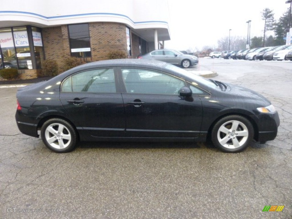 2010 Civic LX-S Sedan - Crystal Black Pearl / Black photo #8