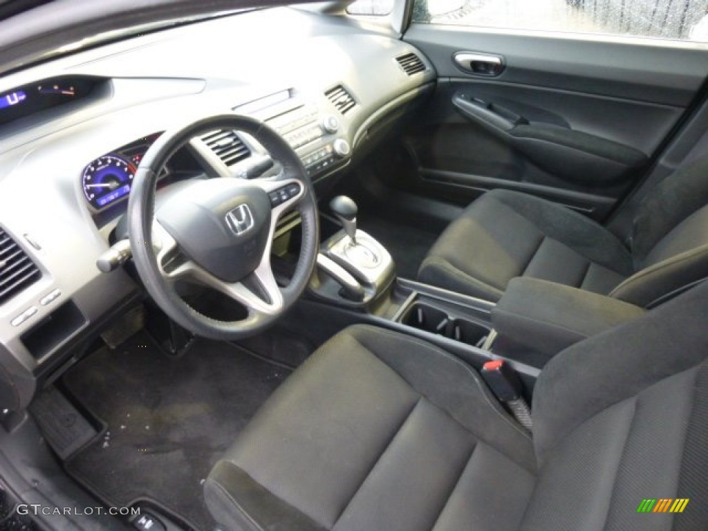 Black Interior 2010 Honda Civic LX-S Sedan Photo #76517843