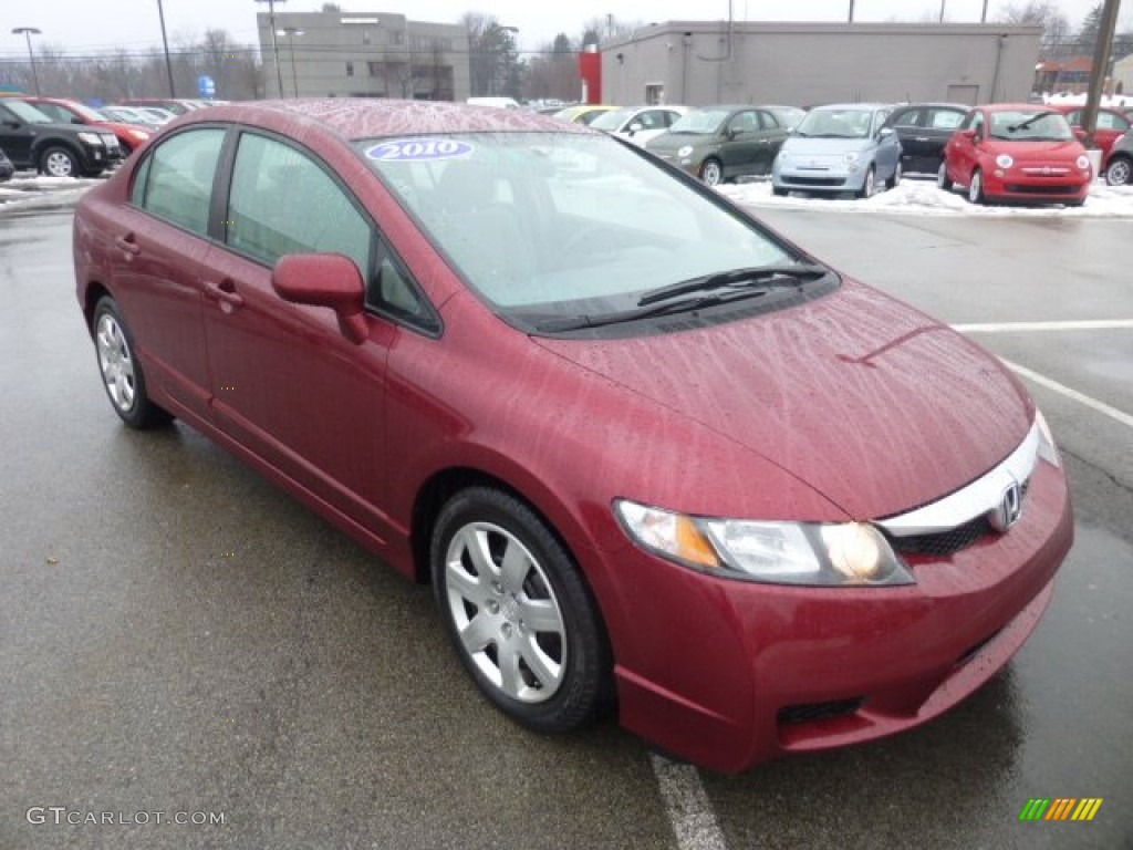 Tango Red Pearl 2010 Honda Civic LX Sedan Exterior Photo #76517948