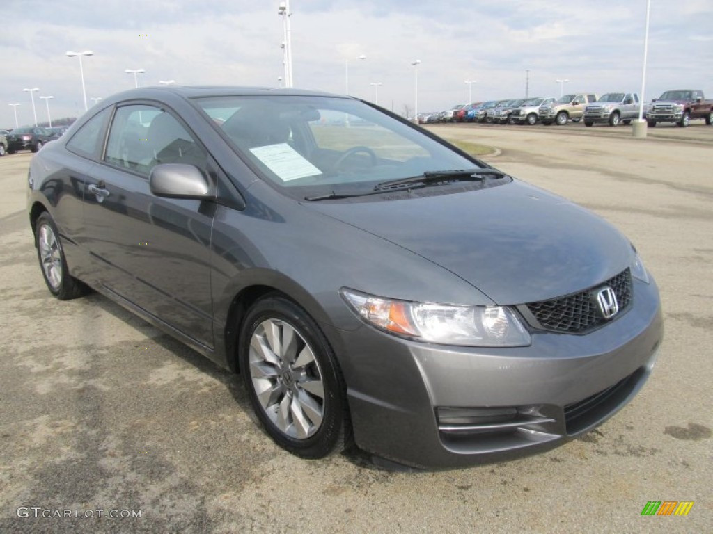 2010 Civic EX Coupe - Polished Metal Metallic / Gray photo #5