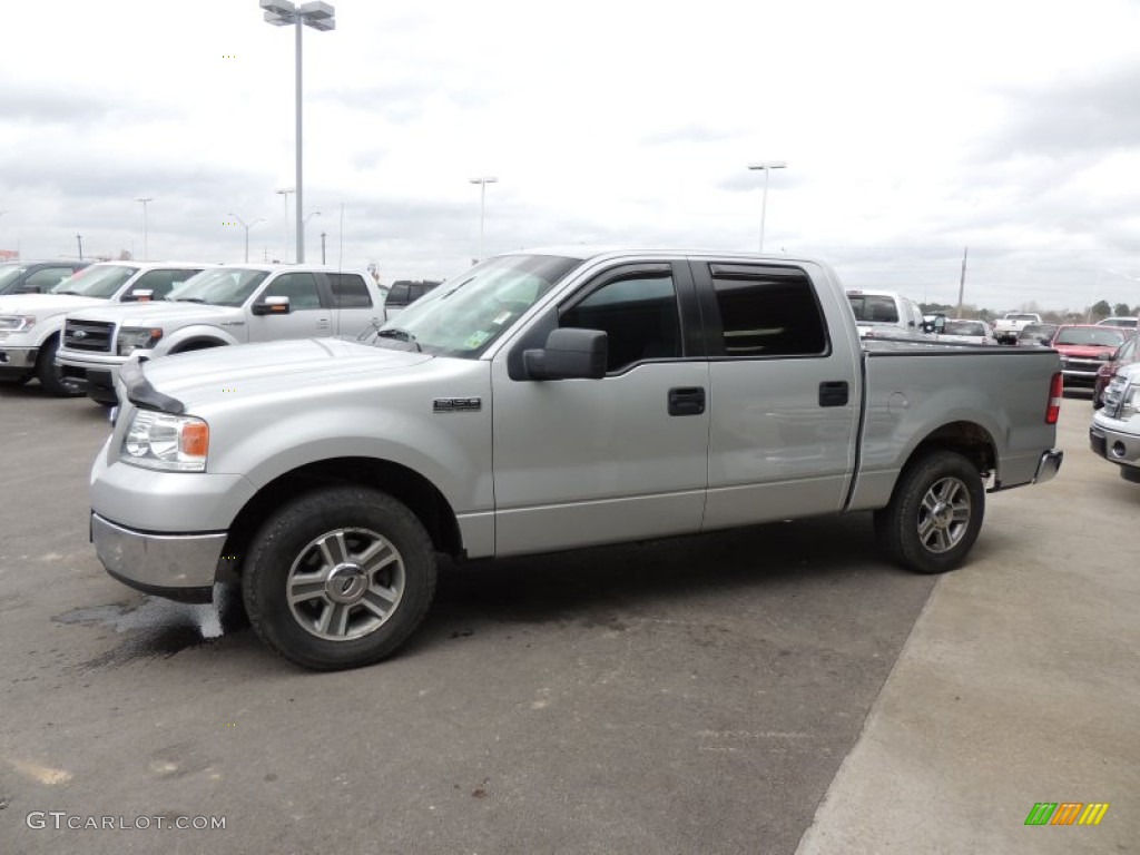 2005 F150 XLT SuperCrew - Silver Metallic / Tan photo #5