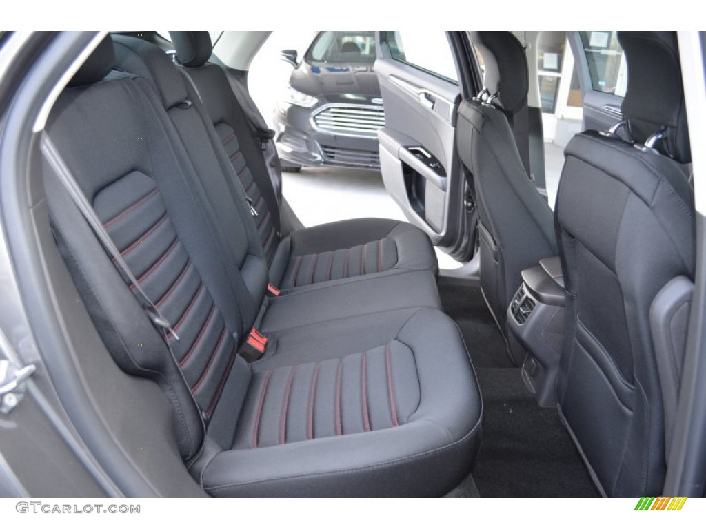 SE Appearance Package Charcoal Black/Red Stitching Interior 2013 Ford Fusion SE 1.6 EcoBoost Photo #76520703