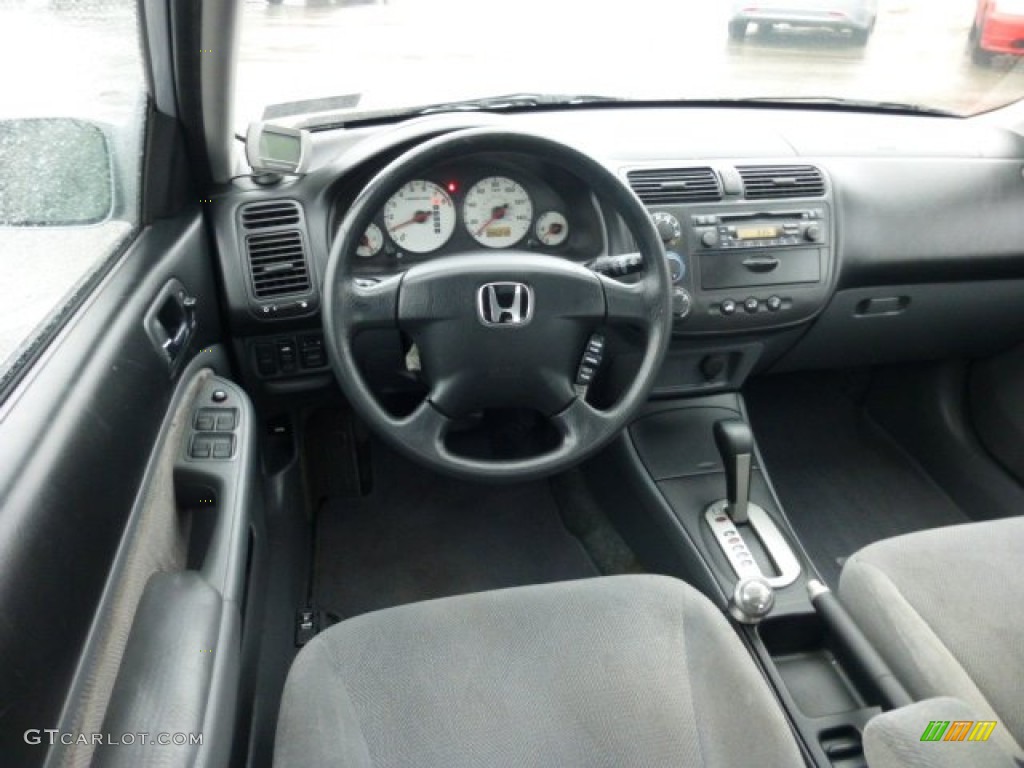 2002 Honda Civic EX Sedan Gray Dashboard Photo #76521506