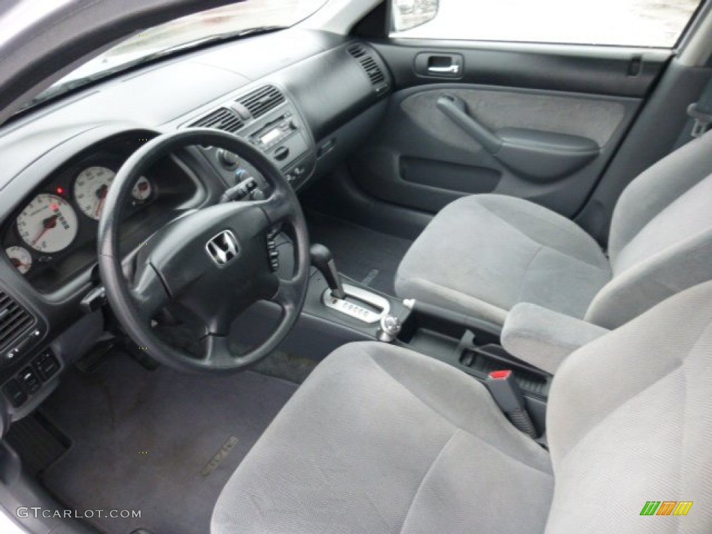 Gray Interior 2002 Honda Civic EX Sedan Photo #76521548