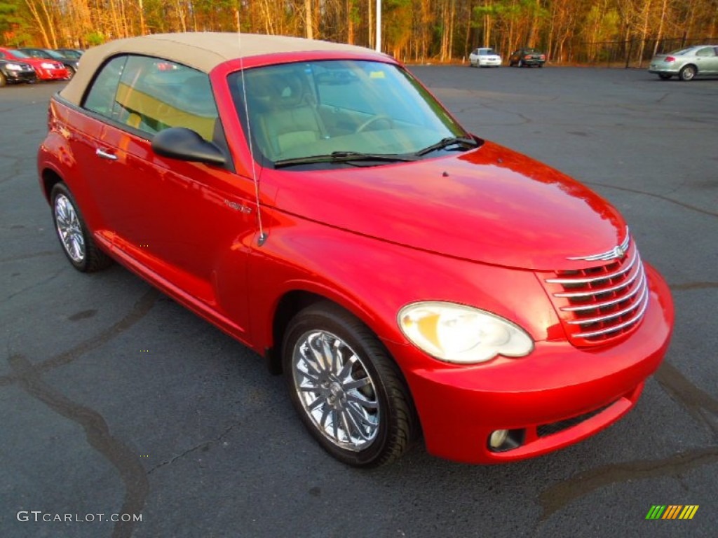 2006 PT Cruiser GT Convertible - Inferno Red Crystal Pearl / Pastel Pebble Beige photo #1