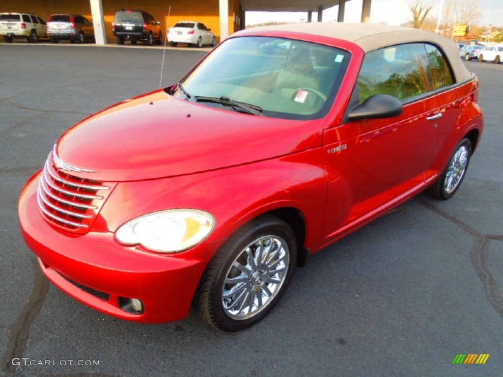 2006 PT Cruiser GT Convertible - Inferno Red Crystal Pearl / Pastel Pebble Beige photo #2