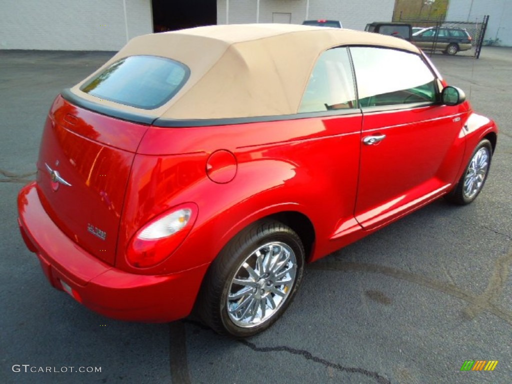 2006 PT Cruiser GT Convertible - Inferno Red Crystal Pearl / Pastel Pebble Beige photo #5