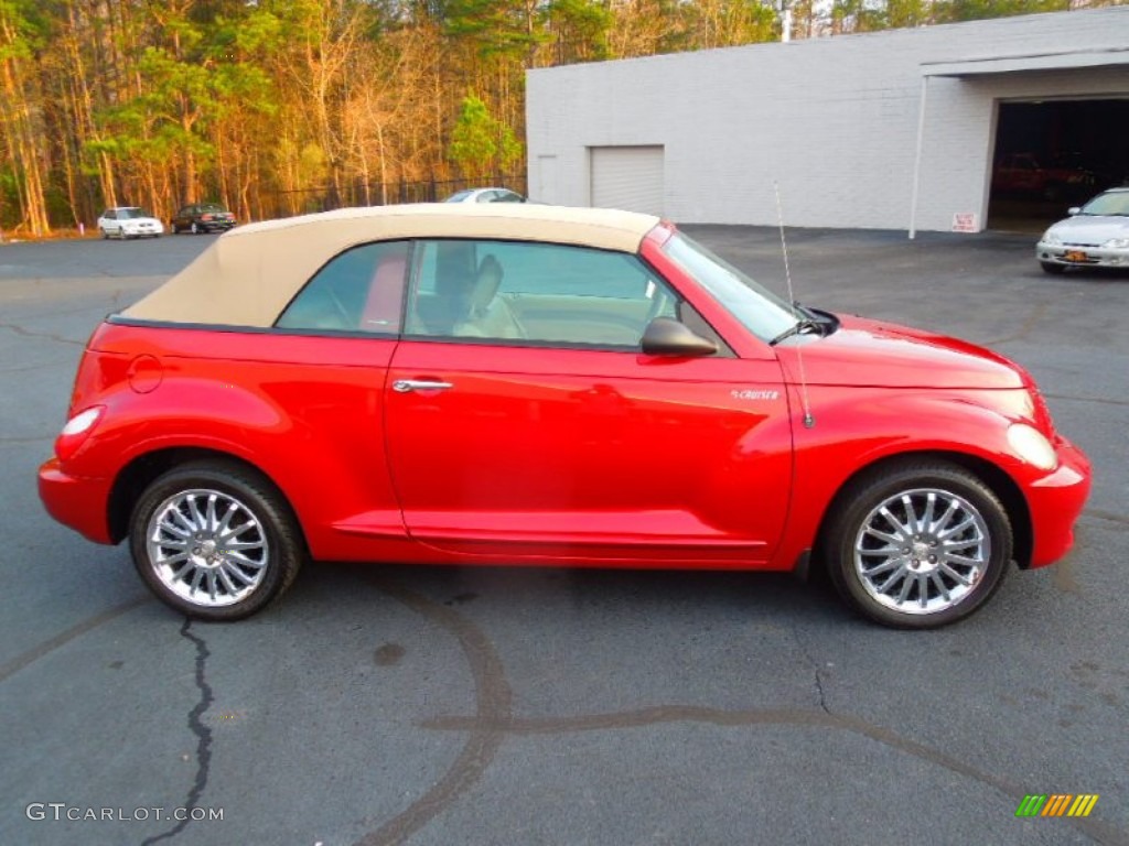 2006 PT Cruiser GT Convertible - Inferno Red Crystal Pearl / Pastel Pebble Beige photo #6