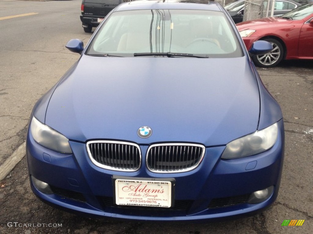 2008 3 Series 328xi Coupe - Montego Blue Metallic / Saddle Brown/Black photo #2