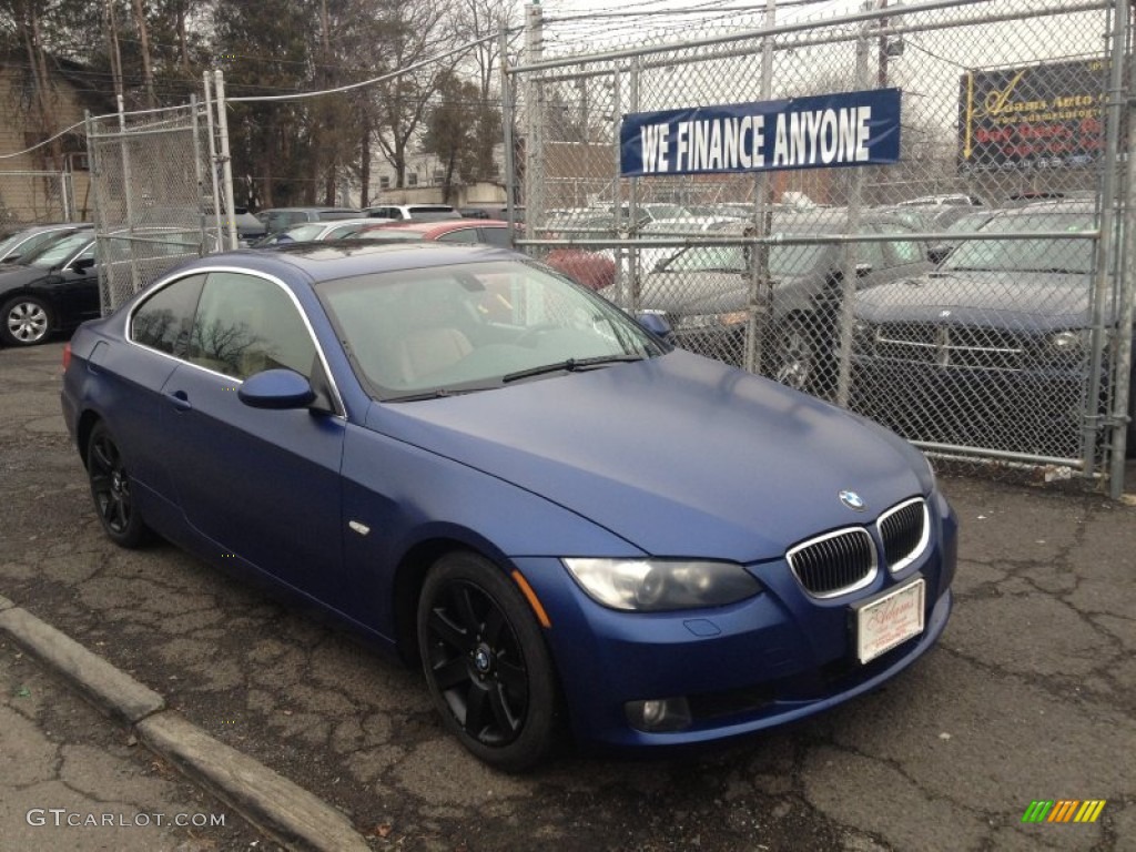 2008 3 Series 328xi Coupe - Montego Blue Metallic / Saddle Brown/Black photo #3