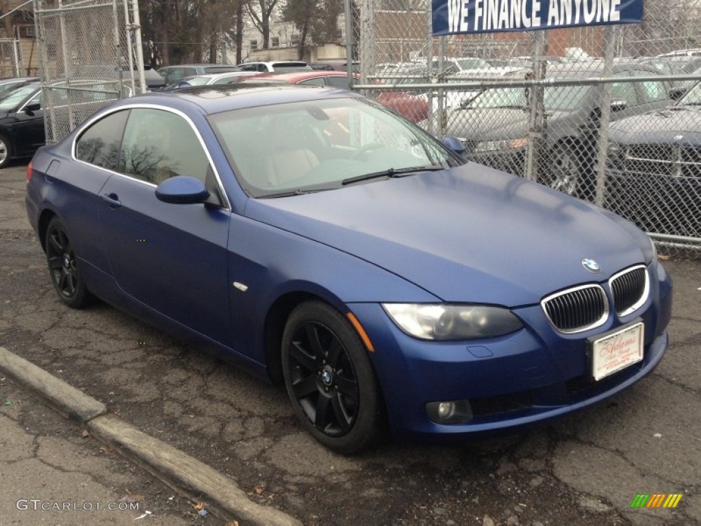 2008 3 Series 328xi Coupe - Montego Blue Metallic / Saddle Brown/Black photo #4