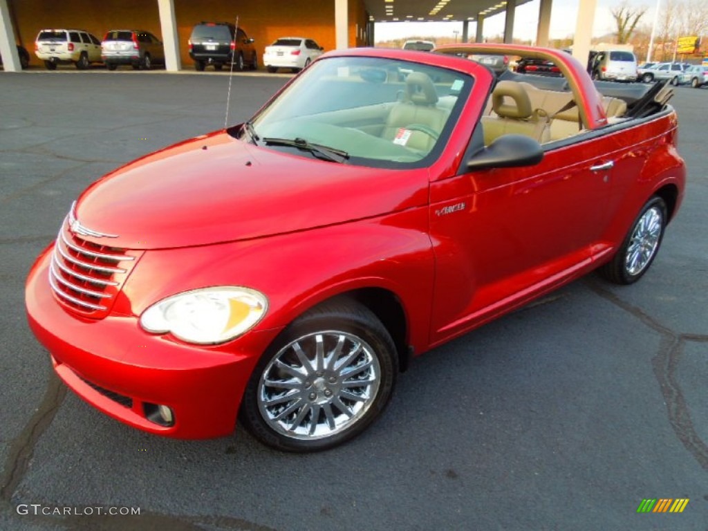 2006 PT Cruiser GT Convertible - Inferno Red Crystal Pearl / Pastel Pebble Beige photo #22