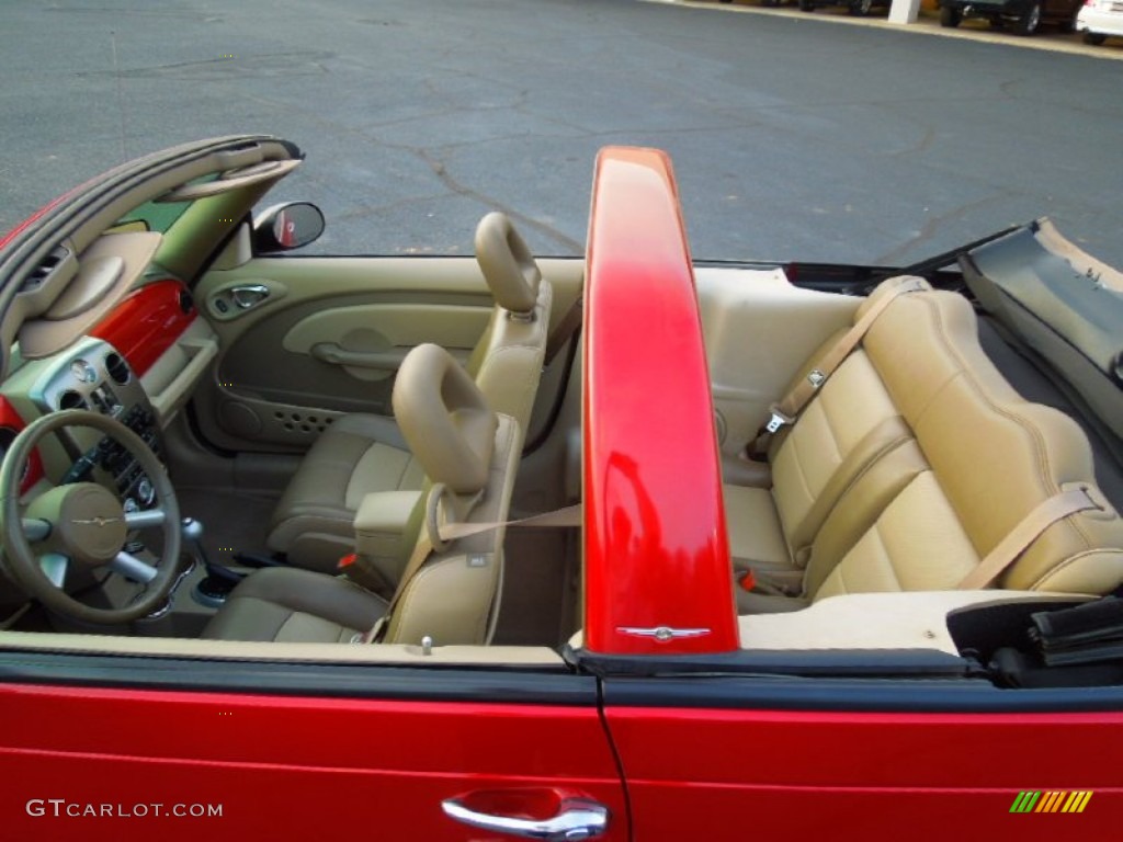 2006 PT Cruiser GT Convertible - Inferno Red Crystal Pearl / Pastel Pebble Beige photo #23