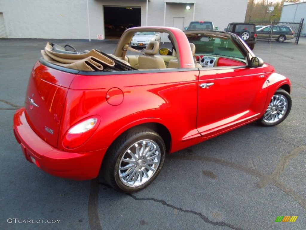 2006 PT Cruiser GT Convertible - Inferno Red Crystal Pearl / Pastel Pebble Beige photo #24